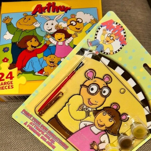 PBS Kids Other - 🍁3/$10 NWT Arthur Kids Creativity Lot Paint Your Own Suncatchers Set 24pc Puzzle
